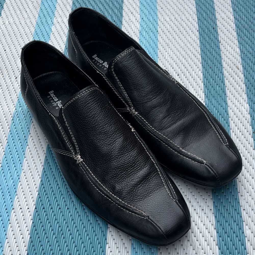 Black Leather Men's Shoes